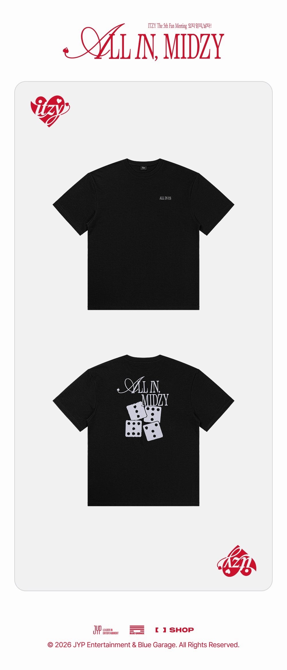 ITZY - [The 5th FANMEETING [ALL IN, MIDZY] MD] T-SHIRT
