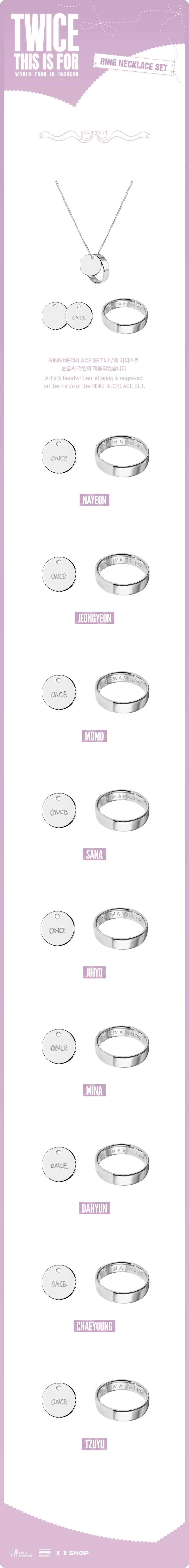 TWICE - <THIS IS FOR> WORLD TOUR IN INCHEON RING NECKLACE SET