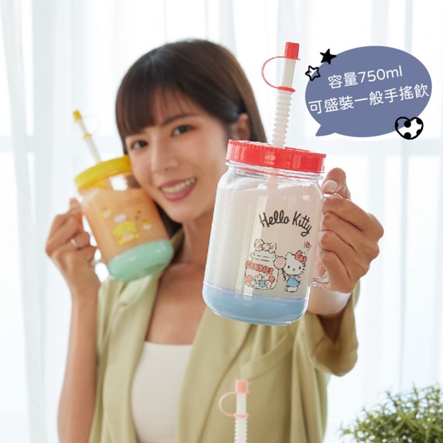 SANRIO© Mug with Straw 750ml (Taiwan Edition)