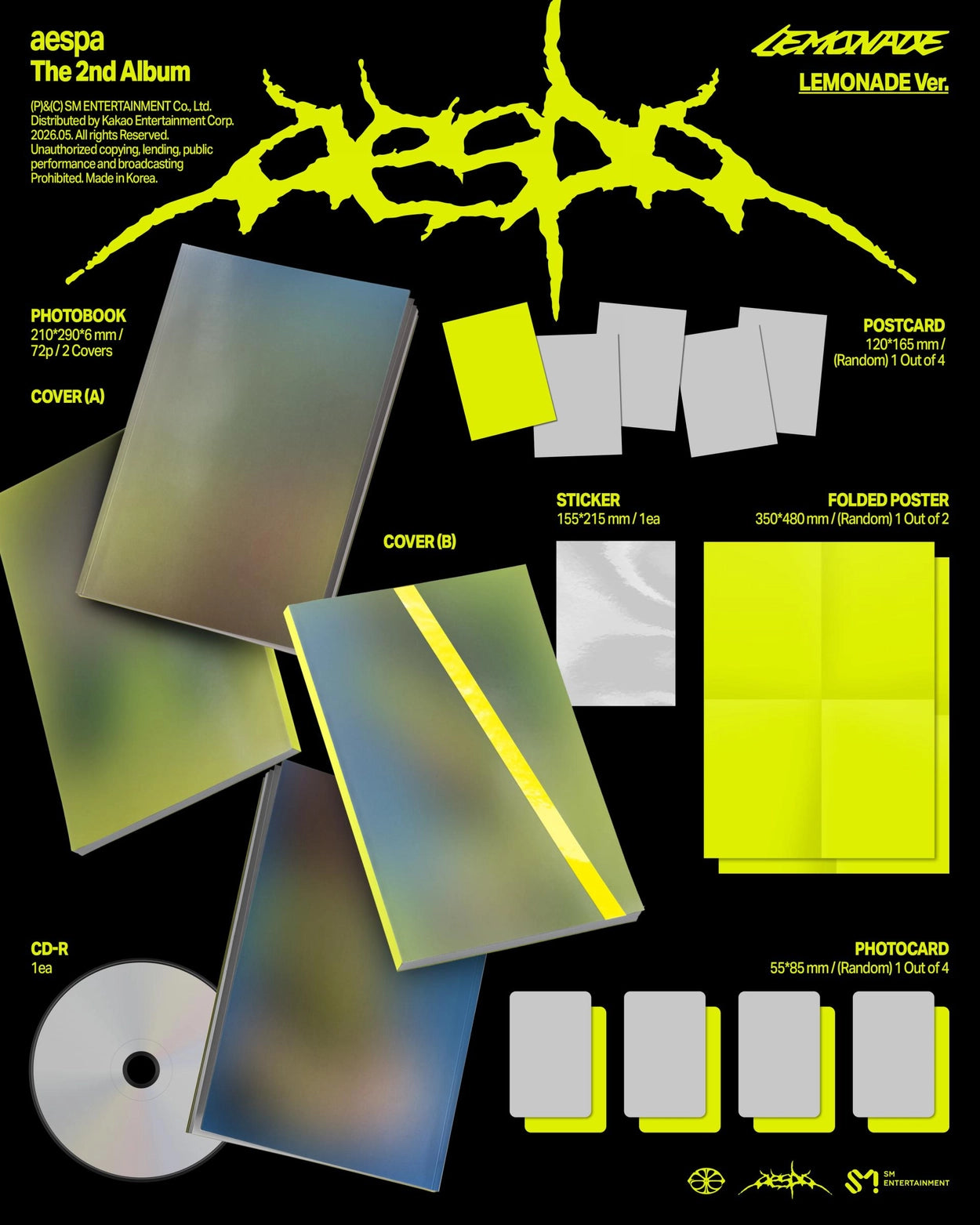 AESPA 2ND ALBUM - LEMONADE (LEMONADE VER.)