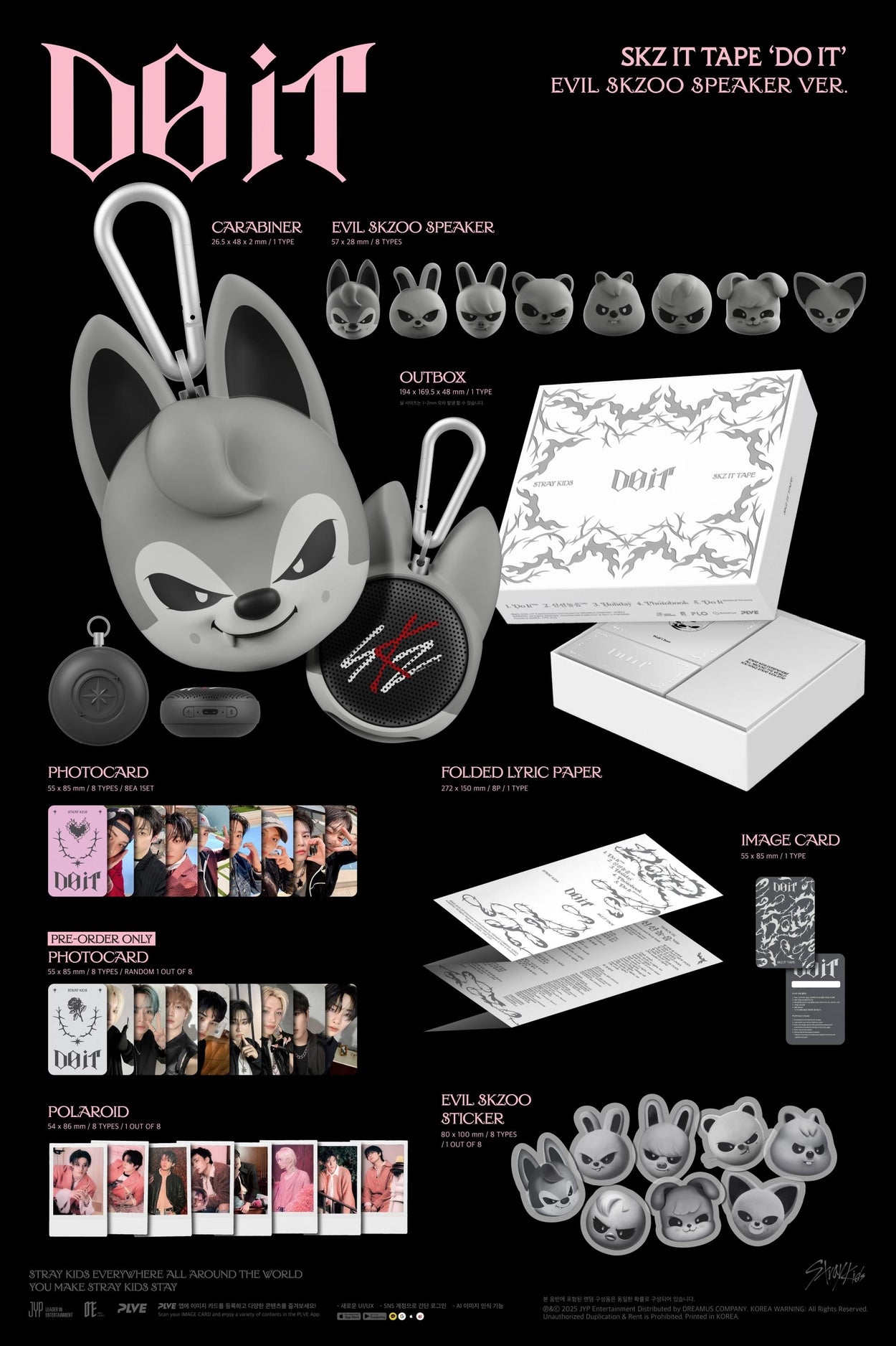 Straykids スキズ DO IT スピーカー ハン DO IT SKZOO SPEAKER ver. ハン STRAY KIDS SKZ IT TAPE - DO IT (EVIL