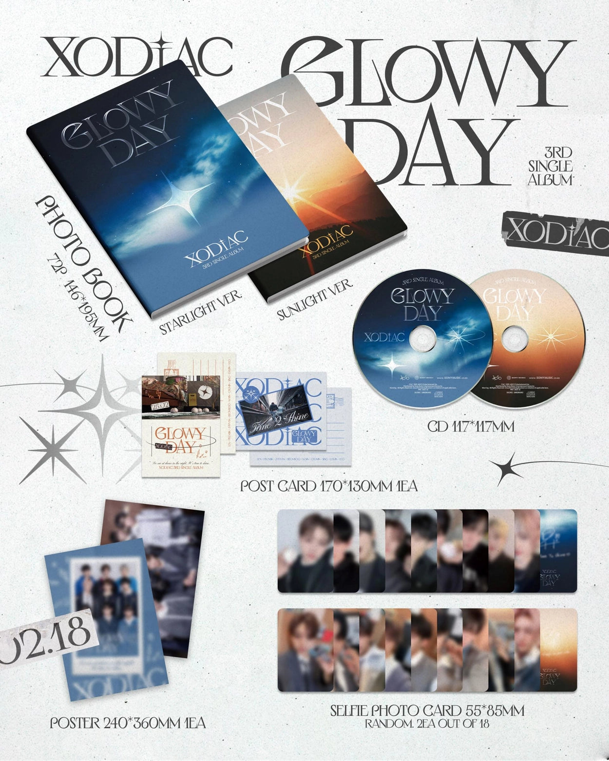 XODIAC 3rd Single Album - GLOWY DAY