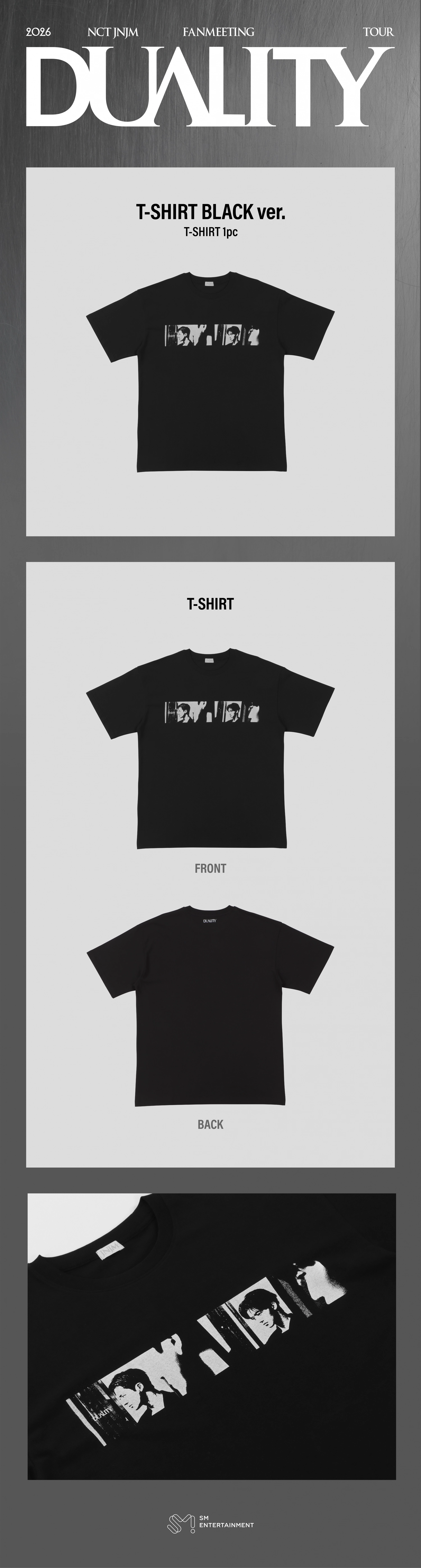 NCT JNJM - [FANMEETING TOUR [DUALITY] # SEOUL MD] T-SHIRT (BLACK VER.)