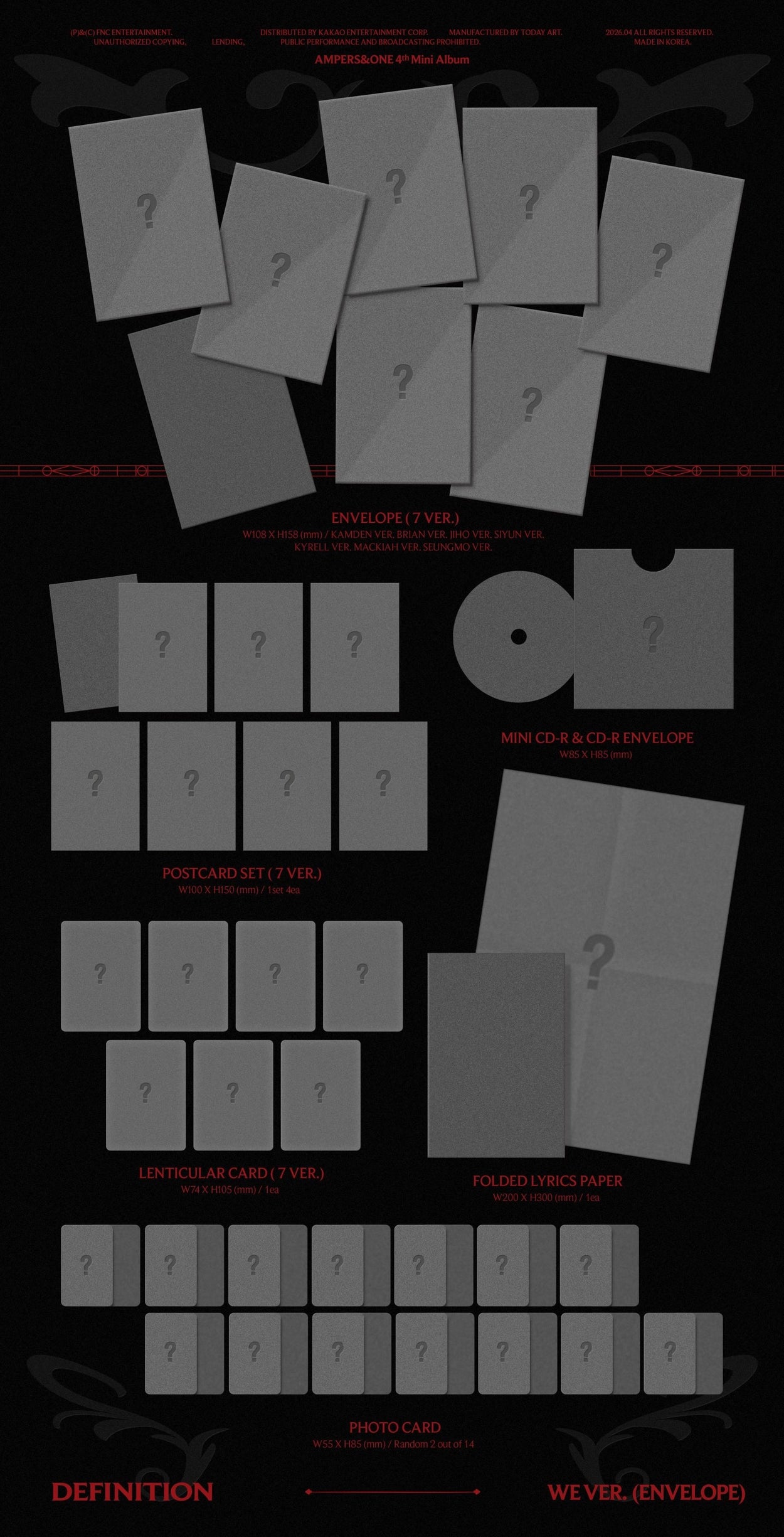 AMPERS&ONE 4TH MINI ALBUM - DEFINITION (WE VER.)