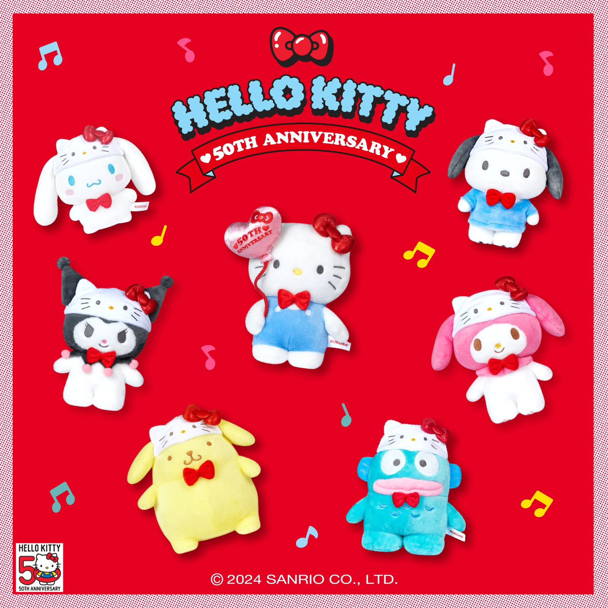 SANRIO© Plush Hello Kitty 50th Anniversary (Korea Edition)