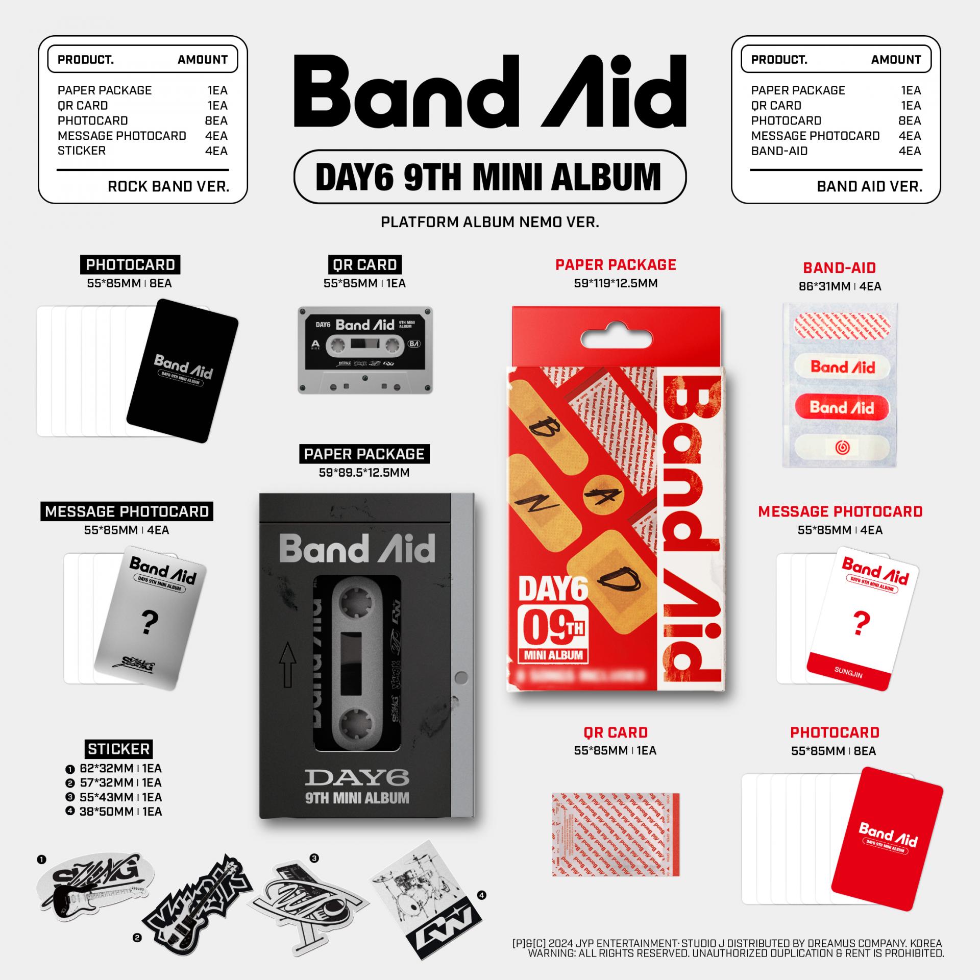 DAY6 9TH MINI ALBUM - BAND AID (PLATFORM VERSION)