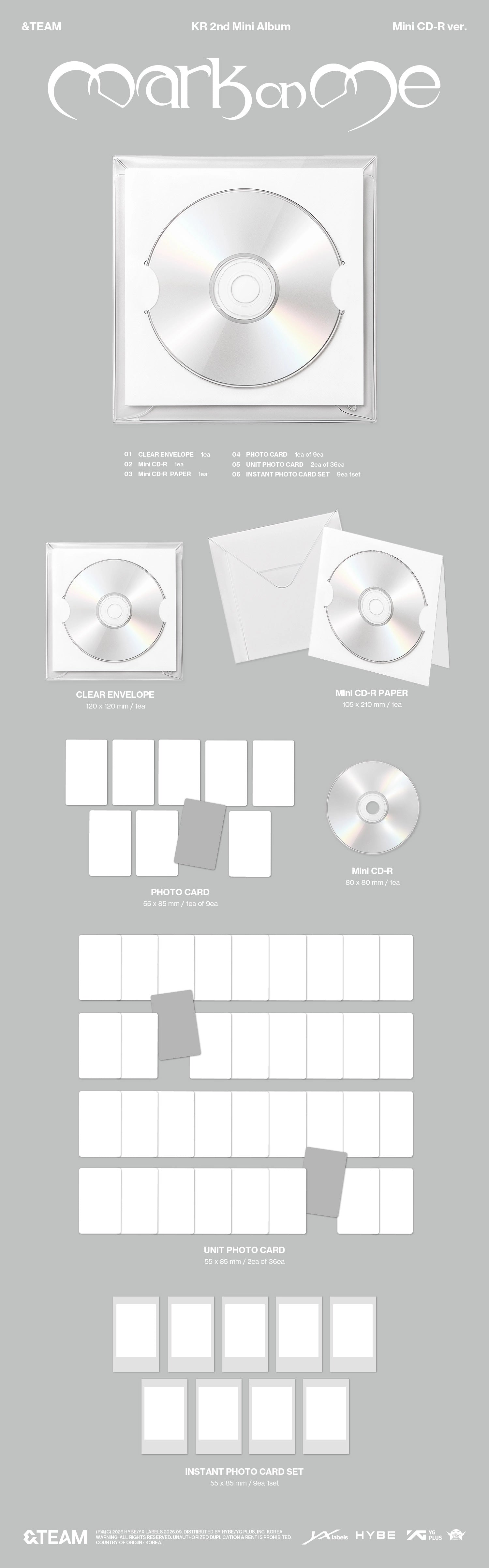 &TEAM - KR 2ND MINI ALBUM [MARK ON ME] (MINI CD-R VER.)