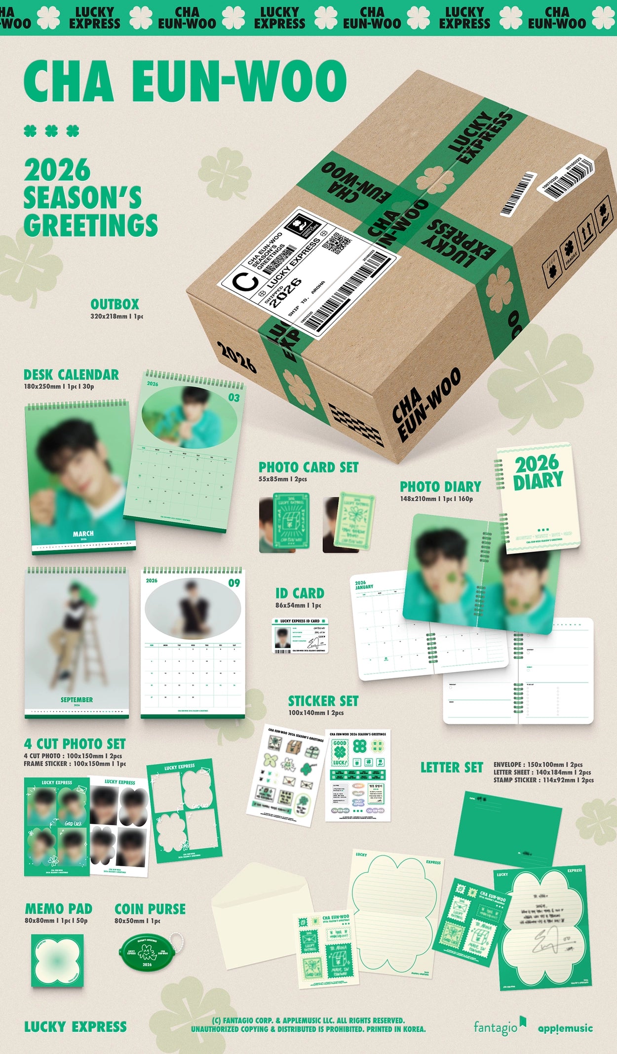 CHA EUN WOO 2026 SEASON S GREETINGS LUCKY EXPRESS