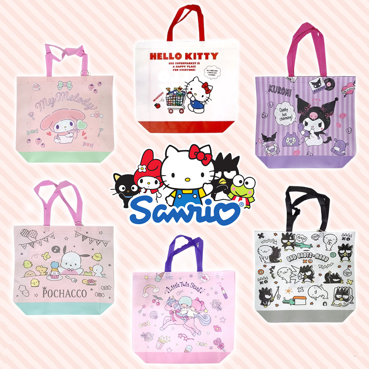 SANRIO© Waterproof Double-sided Eco-friendly Tote Bag (Thailand Edition)