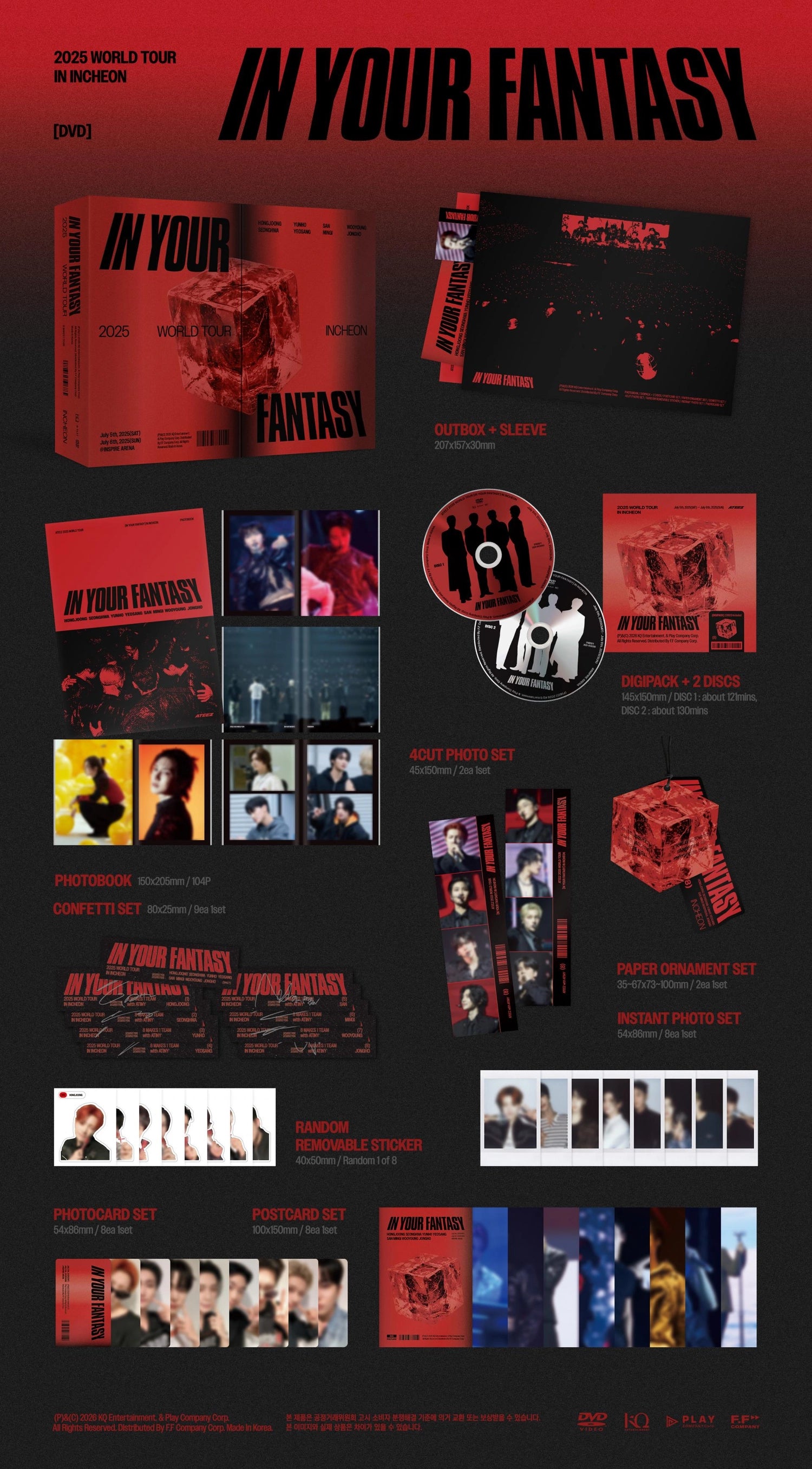 ATEEZ - [2025 WORLD TOUR [IN YOUR FANTASY] IN INCHEON] DVD