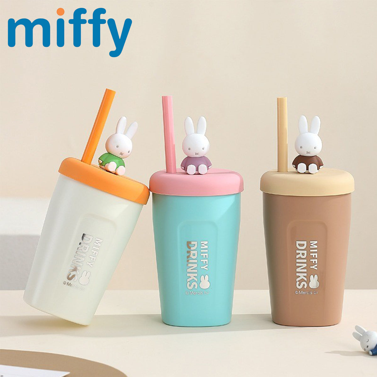 MIFFY© Authentic Stainless Steel Mug with Straw