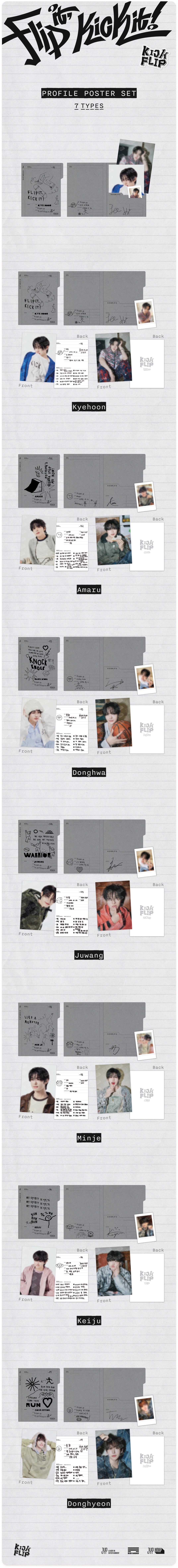 KickFlip - [Flip it, Kick it!] POP-UP STORE MD PROFILE POSTER SET (RANDOM VER)