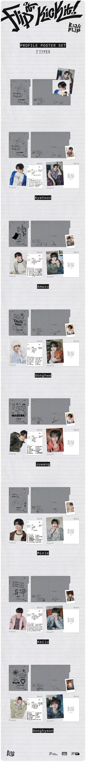 KickFlip - [Flip it, Kick it!] POP-UP STORE MD PROFILE POSTER SET (RANDOM VER)