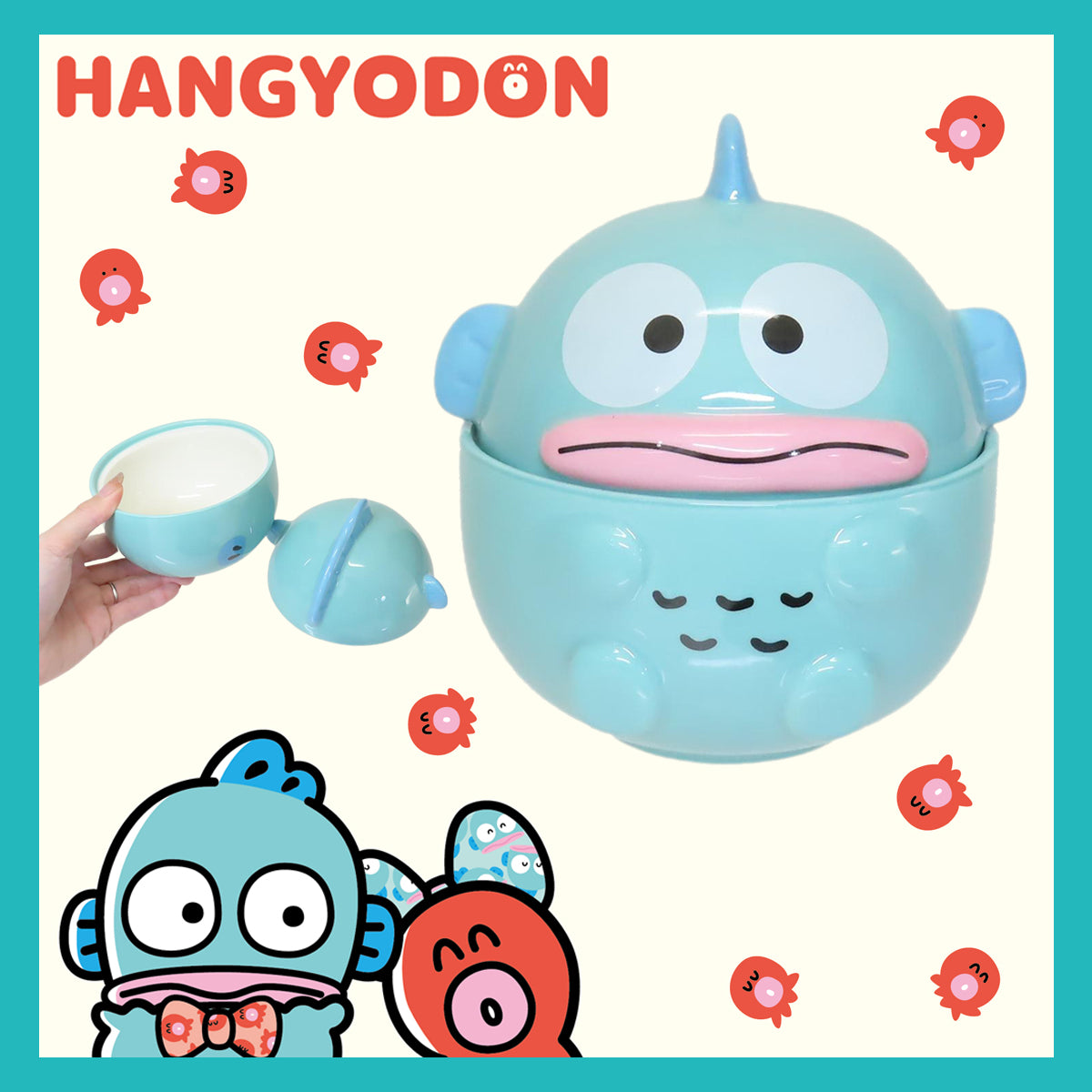 SANRIO© Hangyodon Donburi Bowl Set  (Japan Edition)