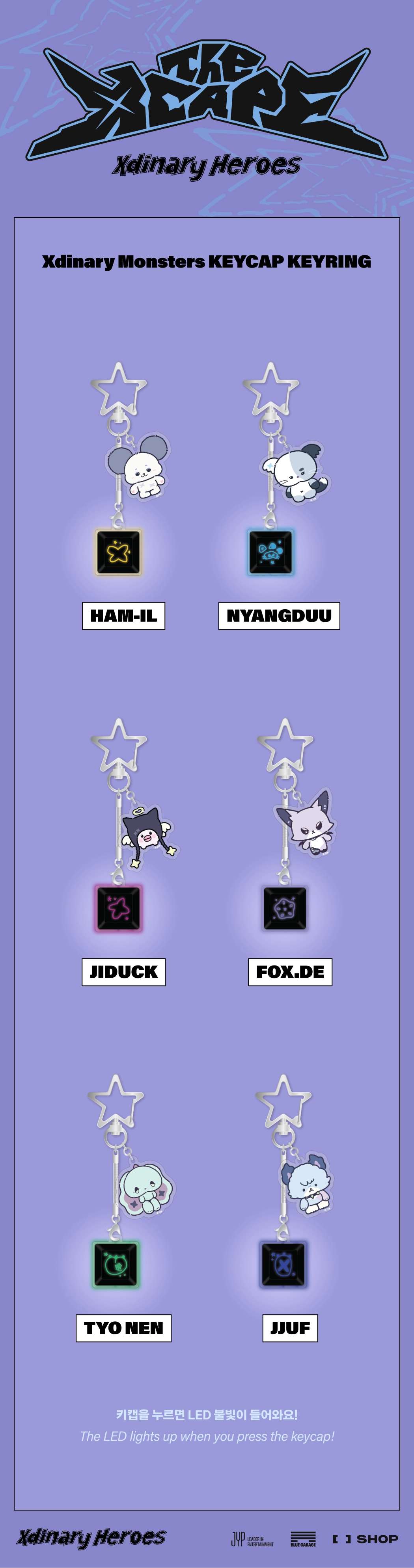 XDINARY HEROES - XDINARY MONSTERS KEYCAP KEYRING - THE XCAPE