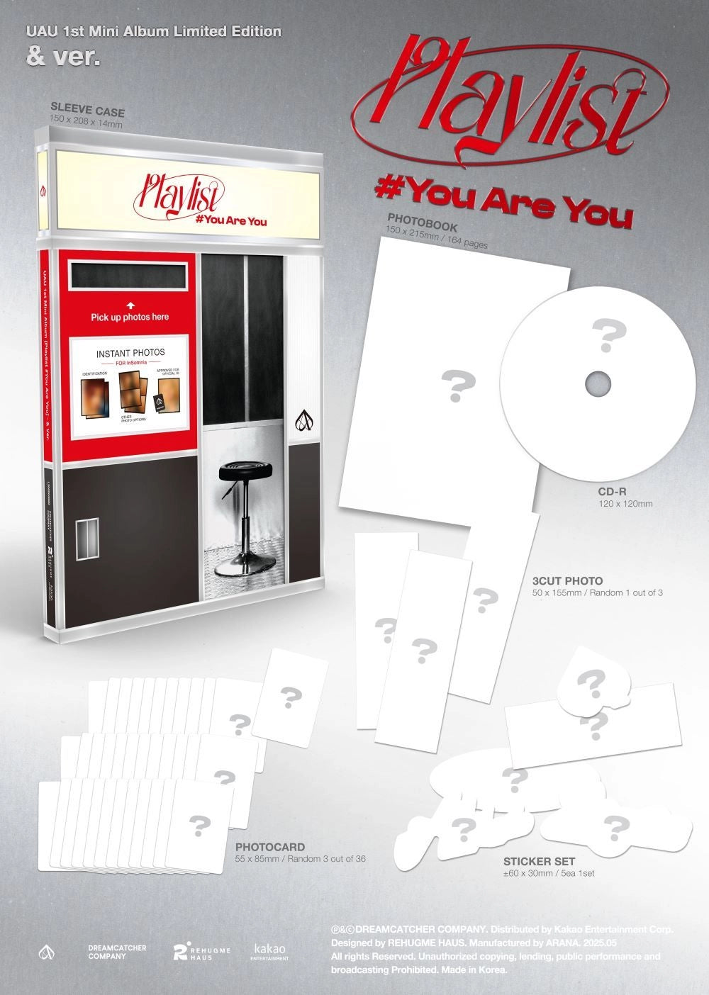 UAU 1ST MINI ALBUM - PLAYLIST #YOU ARE YOU (& VER.) (LIMITED EDITION)