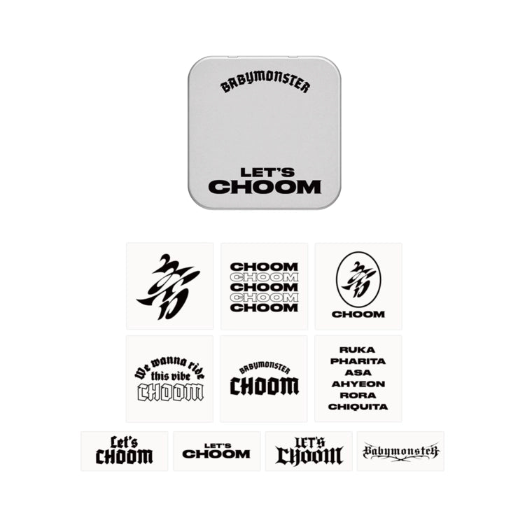 BABYMONSTER - [CHOOM] BABYMONSTER TIN CASE + TATTOO STICKER SET OFFICIAL MD