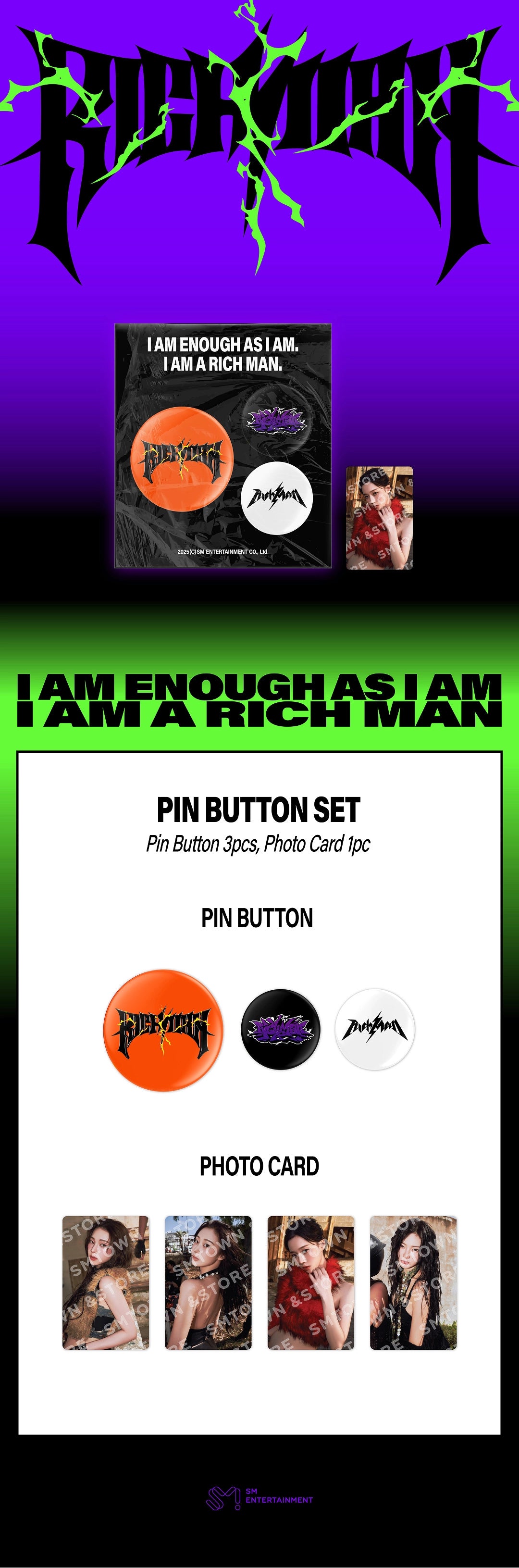 AESPA - 2025 AESPA WEEK [RICH MAN] PIN BUTTON SET