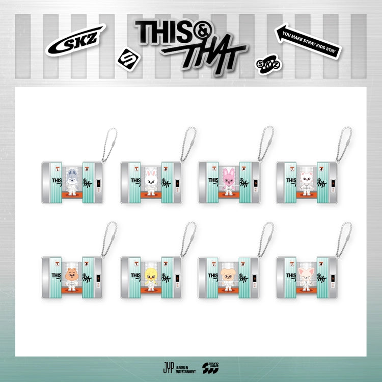 STRAY KIDS - [THIS & THAT] POP-UP MD SKZOO CAPSULE ACRYLIC KEYRING (WEEK 1)