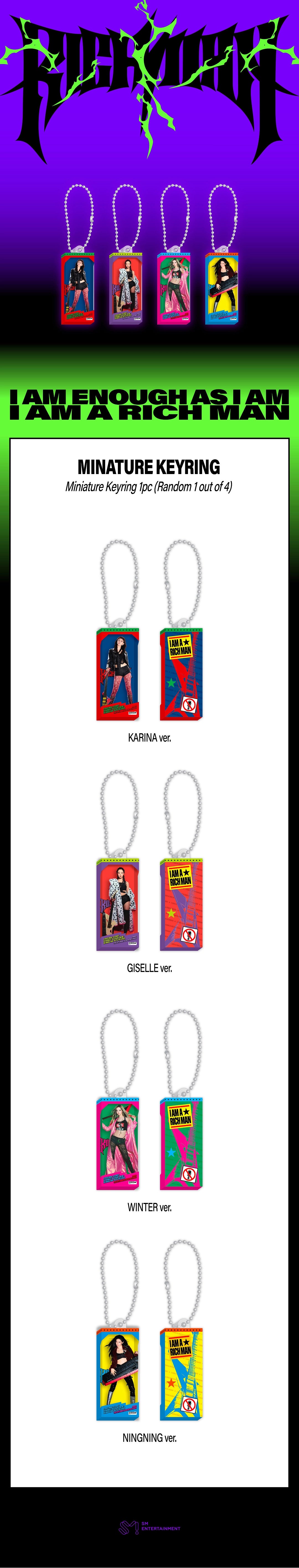 AESPA - 2025 AESPA WEEK [RICH MAN] RANDOM MINIATURE KEYRING