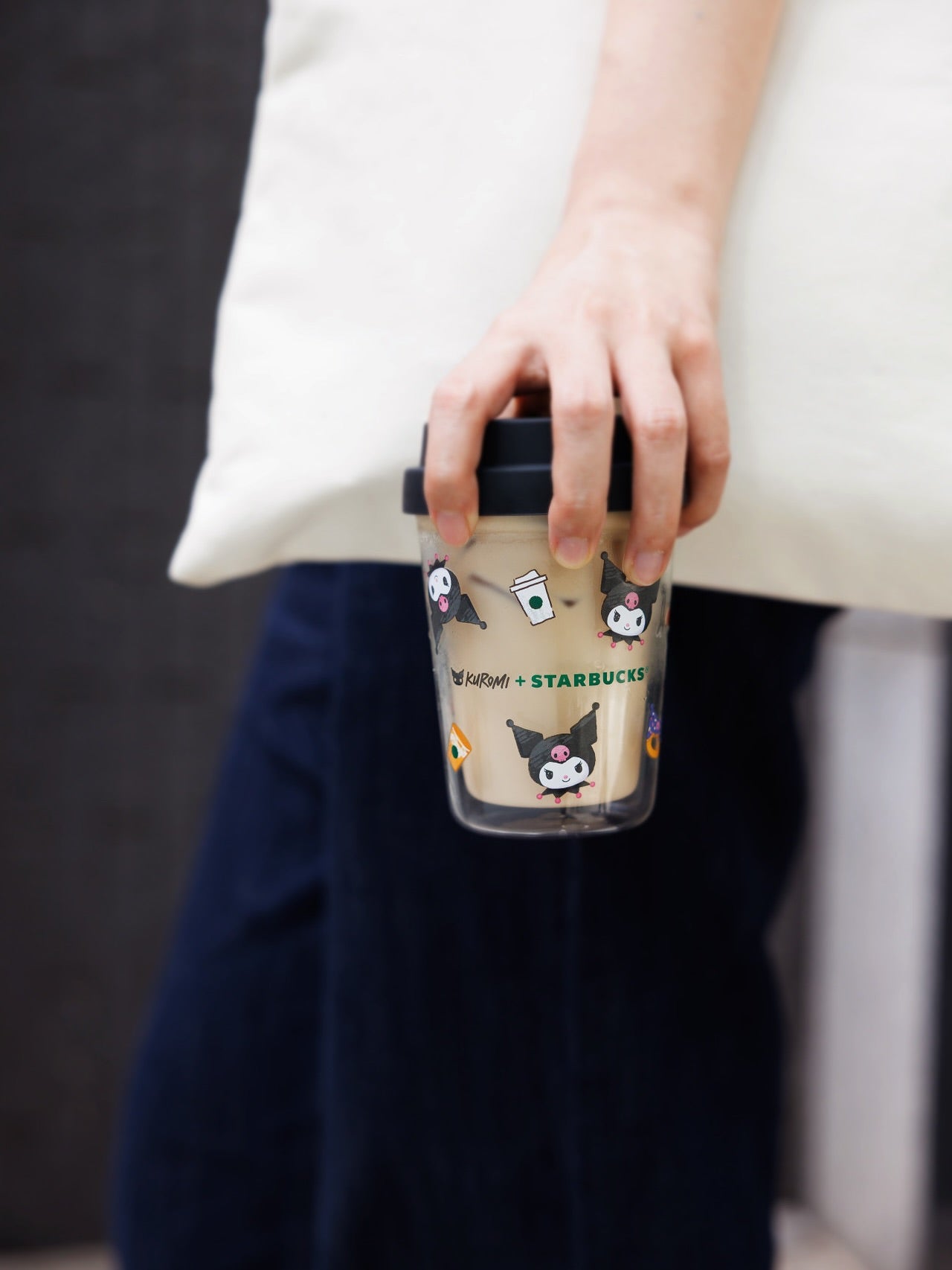 SANRIO Kuromi x Starbucks 10oz Double Wall Glass with lid