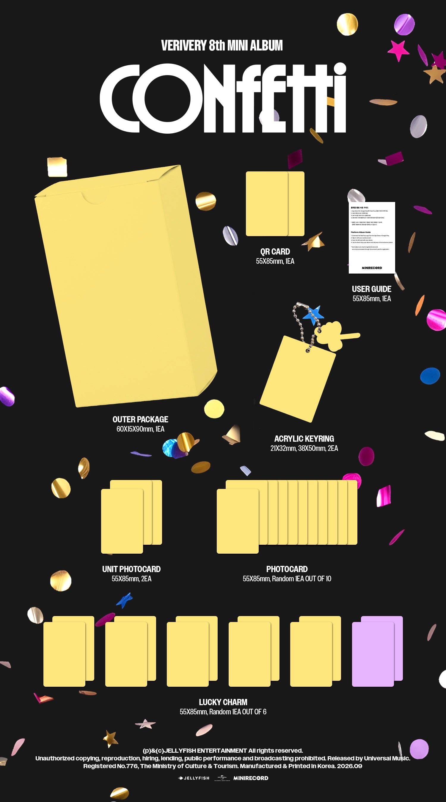 VERIVERY 8TH MINI ALBUM - CONFETTI (LUCKYCHARM VER.)