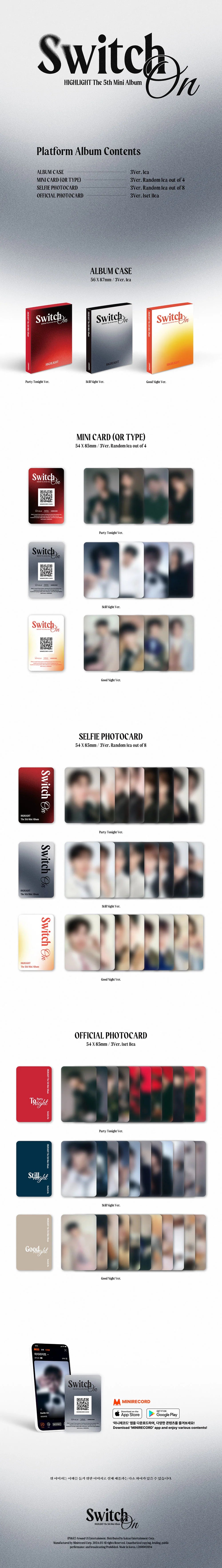 HIGHLIGHT THE 5TH MINI ALBUM - SWITCH ON (PLATFORM VER.)