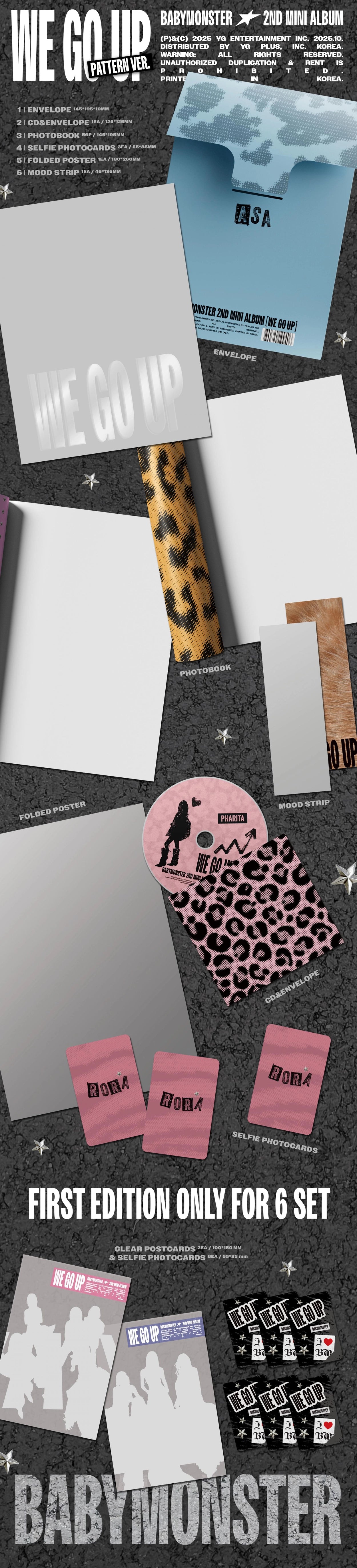 BABYMONSTER 2nd MINI ALBUM - WE GO UP (PATTERN Ver.)