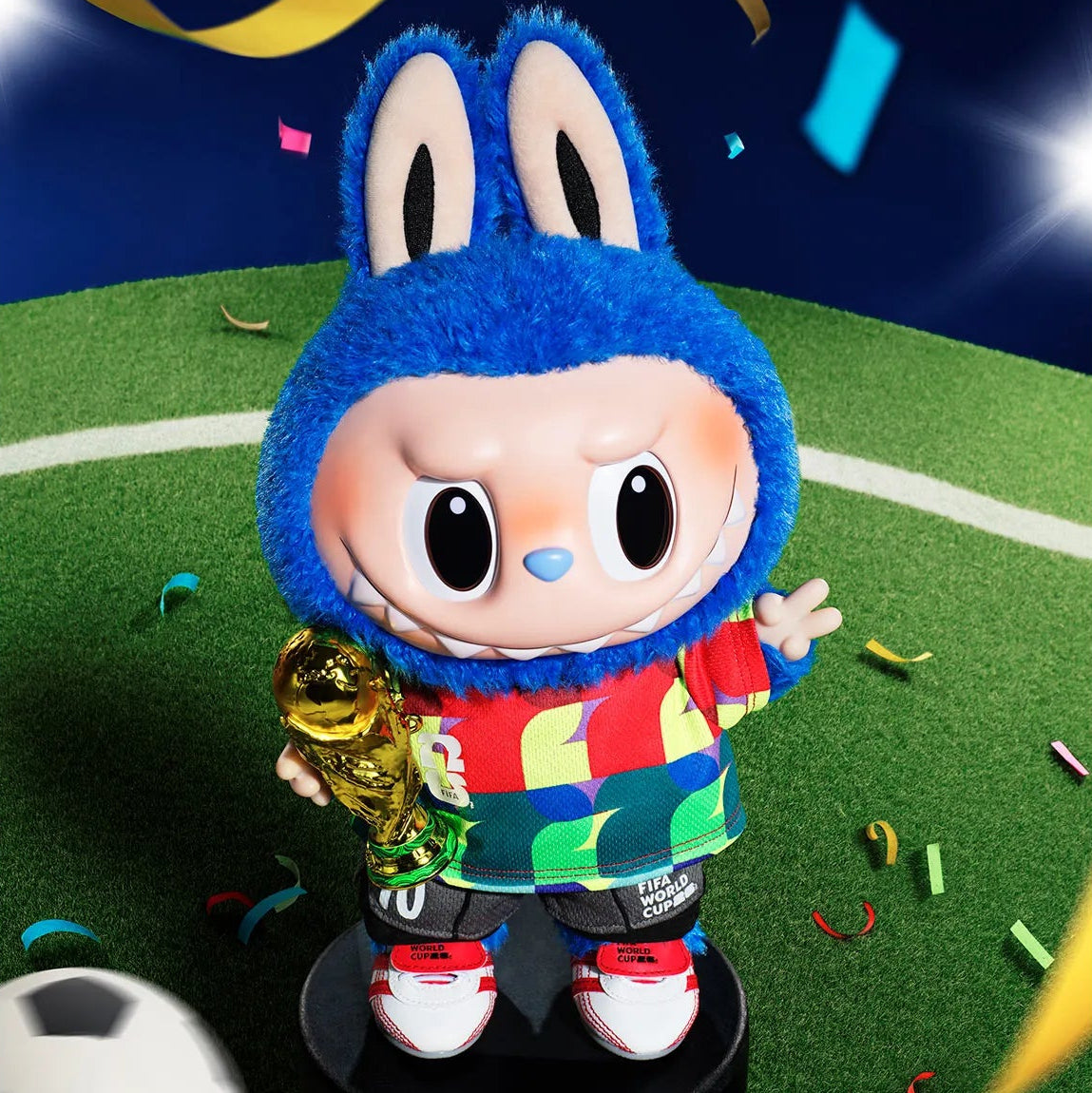 POP MART Authentic THE MONSTERS Labubu Plush Doll - FIFA SERIES
