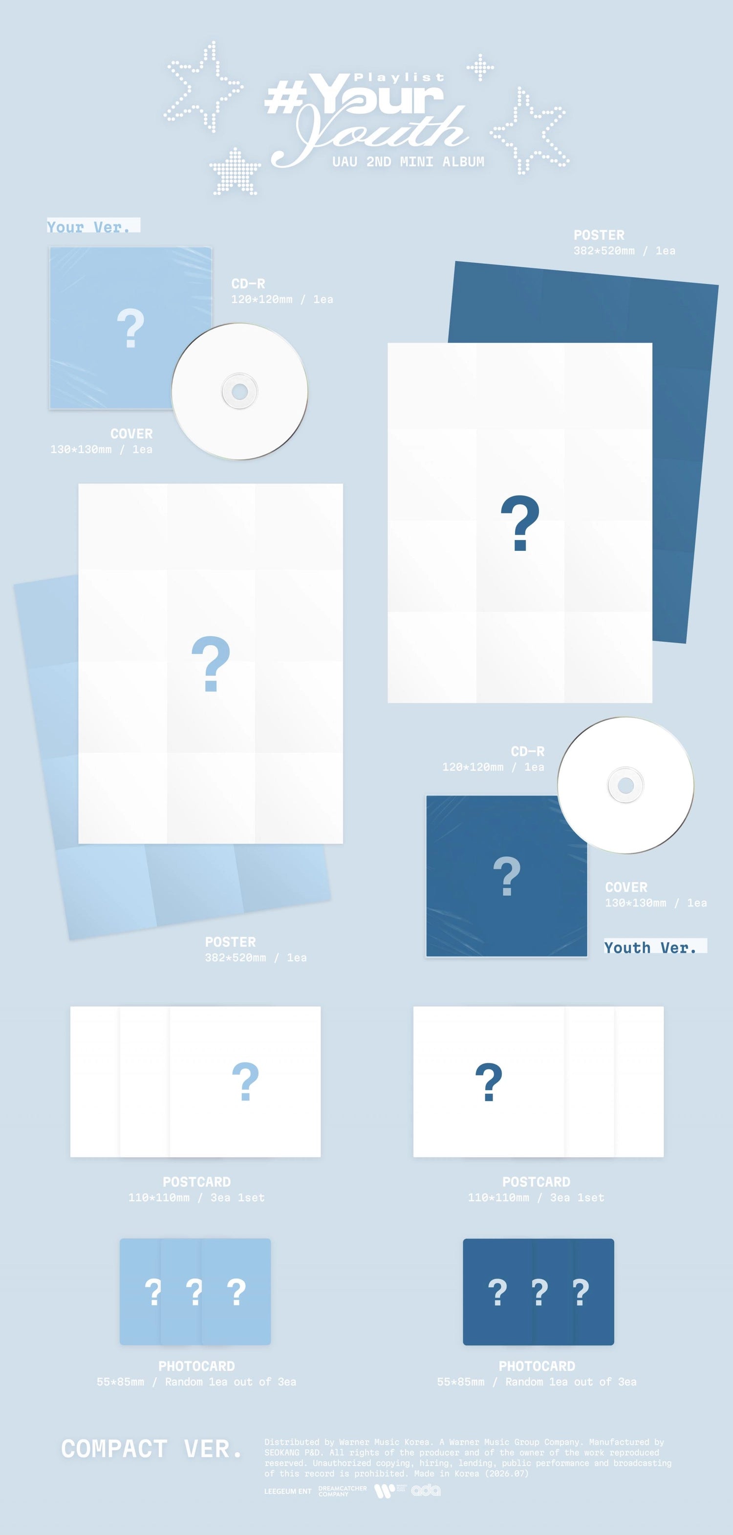 UAU 2ND MINI ALBUM - PLAYLIST #YOUR YOUTH (COMPACT VER.)