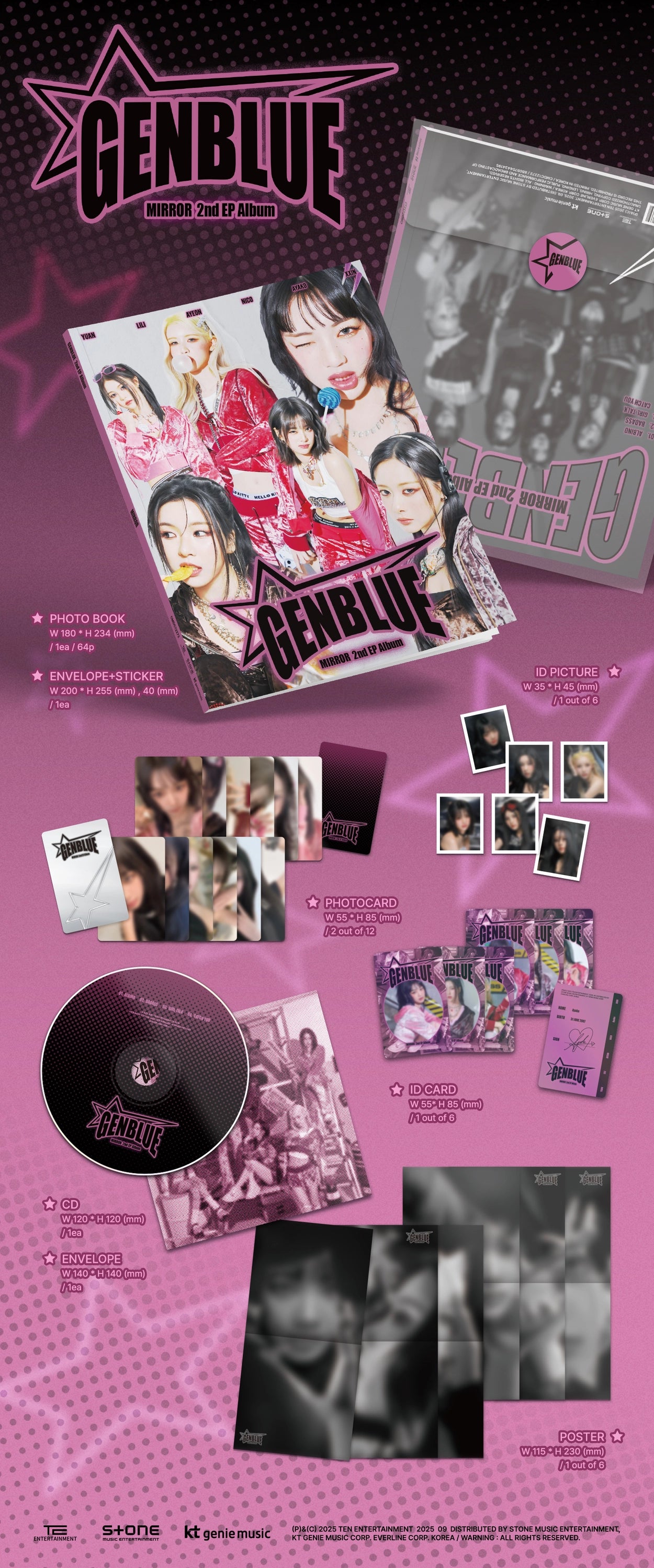 GENBLUE 2ND MINI ALBUM - MIRROR