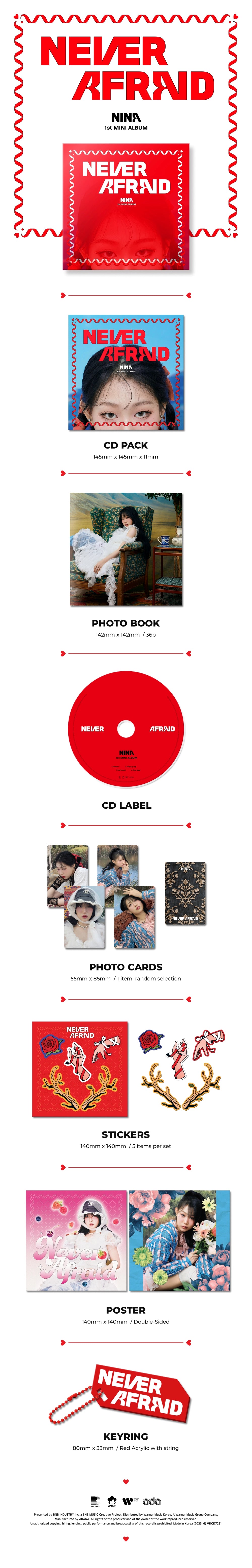 NINA 1ST MINI ALBUM - NEVER AFRAID