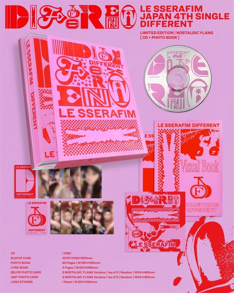 LE SSERAFIM JAPANESE ALBUM - JAPAN 4TH SINGLE - DIFFERENT (LIMITED - NOSTALGIC YLANG)