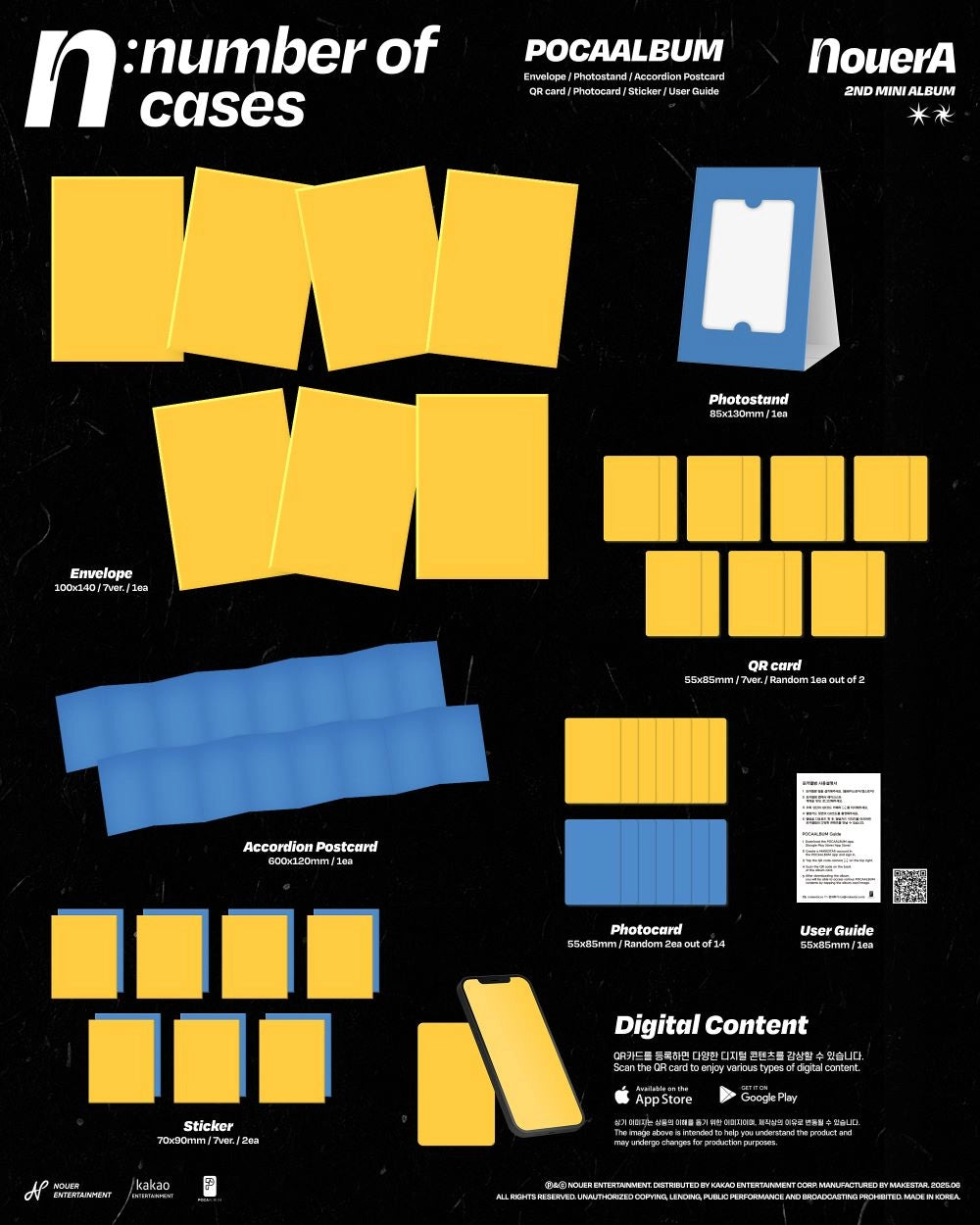 NOUERA 2ND MINI ALBUM - N: NUMBER OF CASES (POCA)