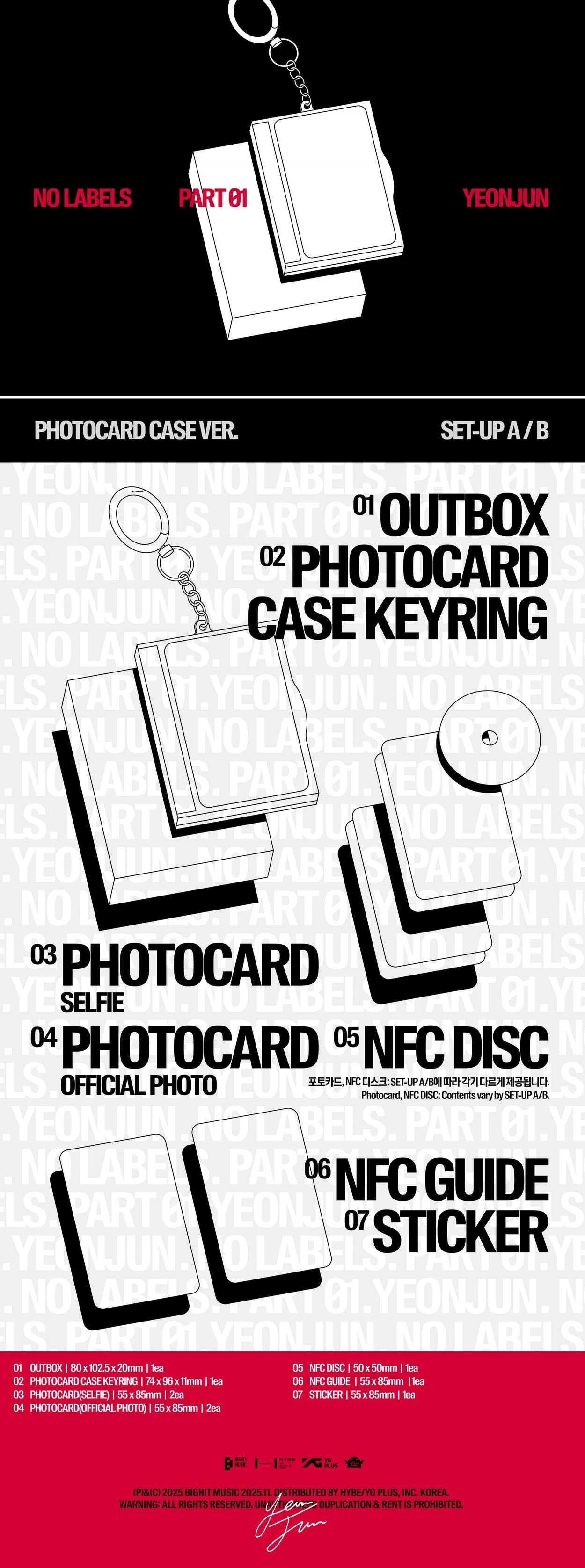 YEONJUN (TXT) - NO LABELS: PART 01 (PHOTOCARD CASE VER.)