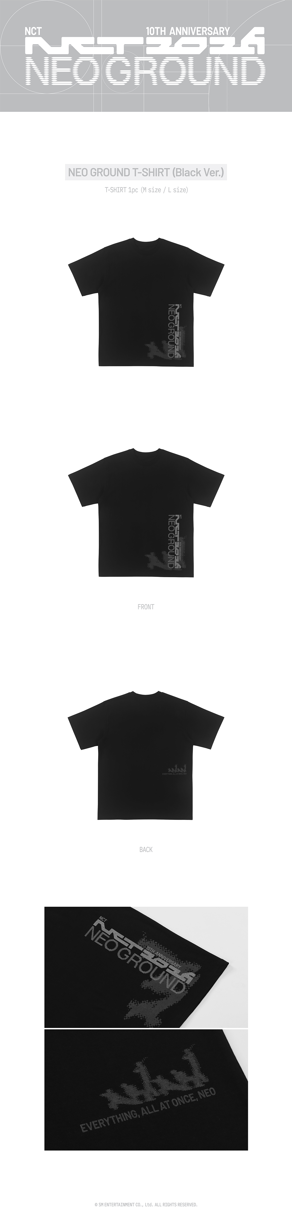 NCT - [NCT 10TH ANNIVERSARY [NCT 2026] POP UP : NEO GROUND MD] T-SHIRT (BLACK)