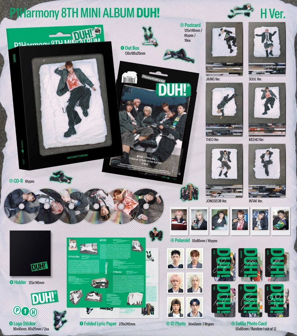 P1HARMONY 8TH MINI ALBUM - DUH! (COMPACT VER.) (H VER.)