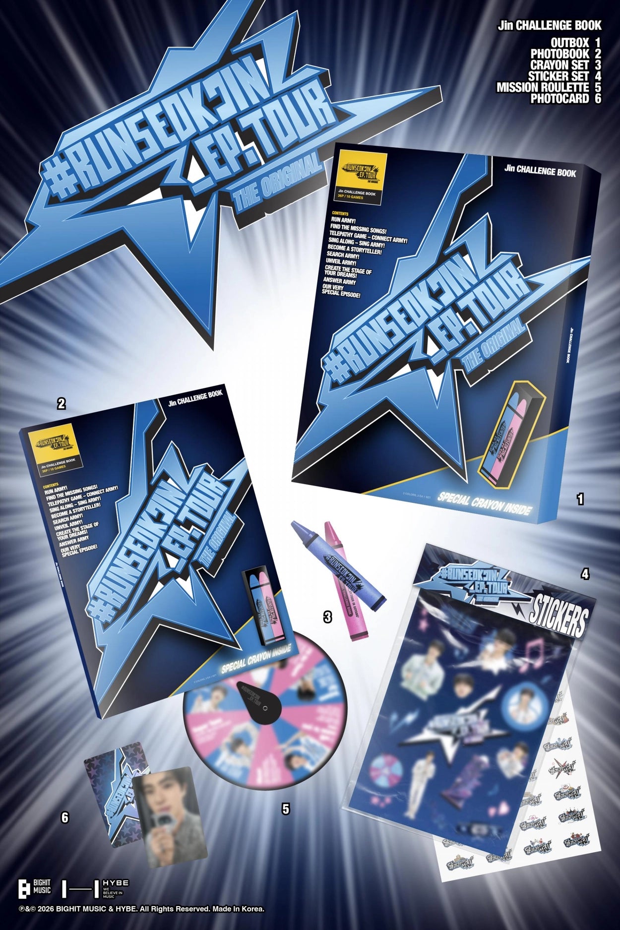 JIN (BTS) - JIN CHALLENGE BOOK