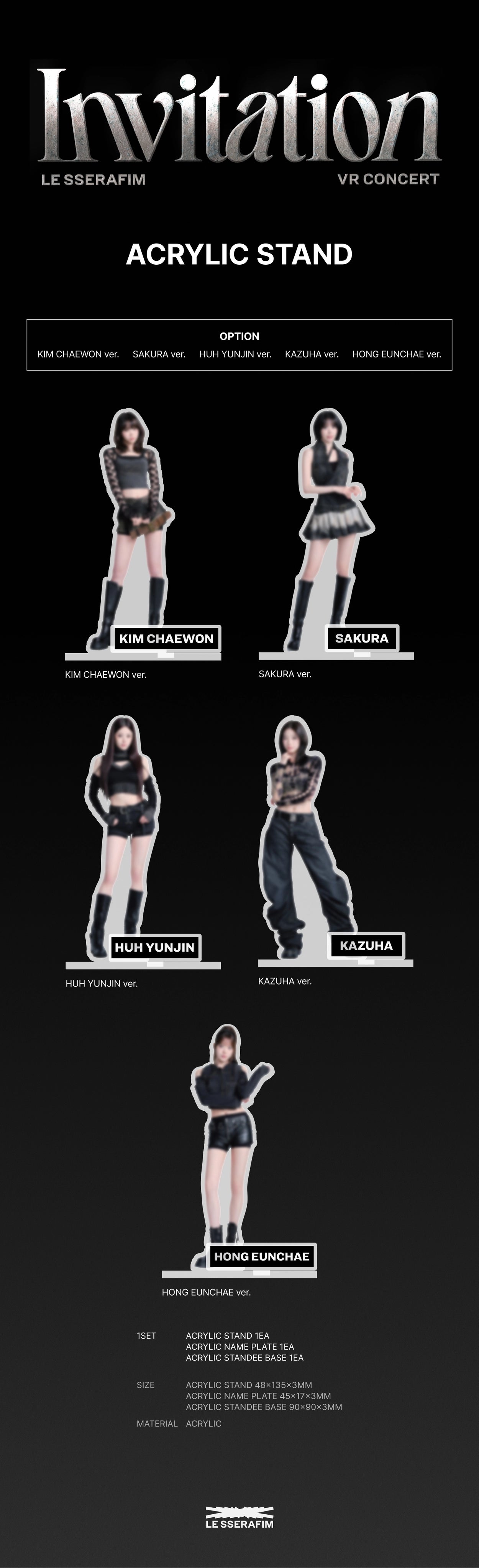 LE SSERAFIM - [[INVITATION] VR CONCERT] ACRYLIC STAND