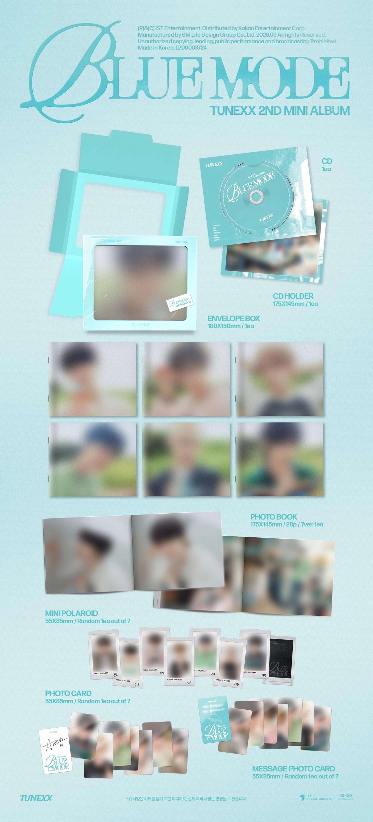 TUNEXX 2ND MINI ALBUM - BLUE MODE (INDIVIDUAL MODE VER.)