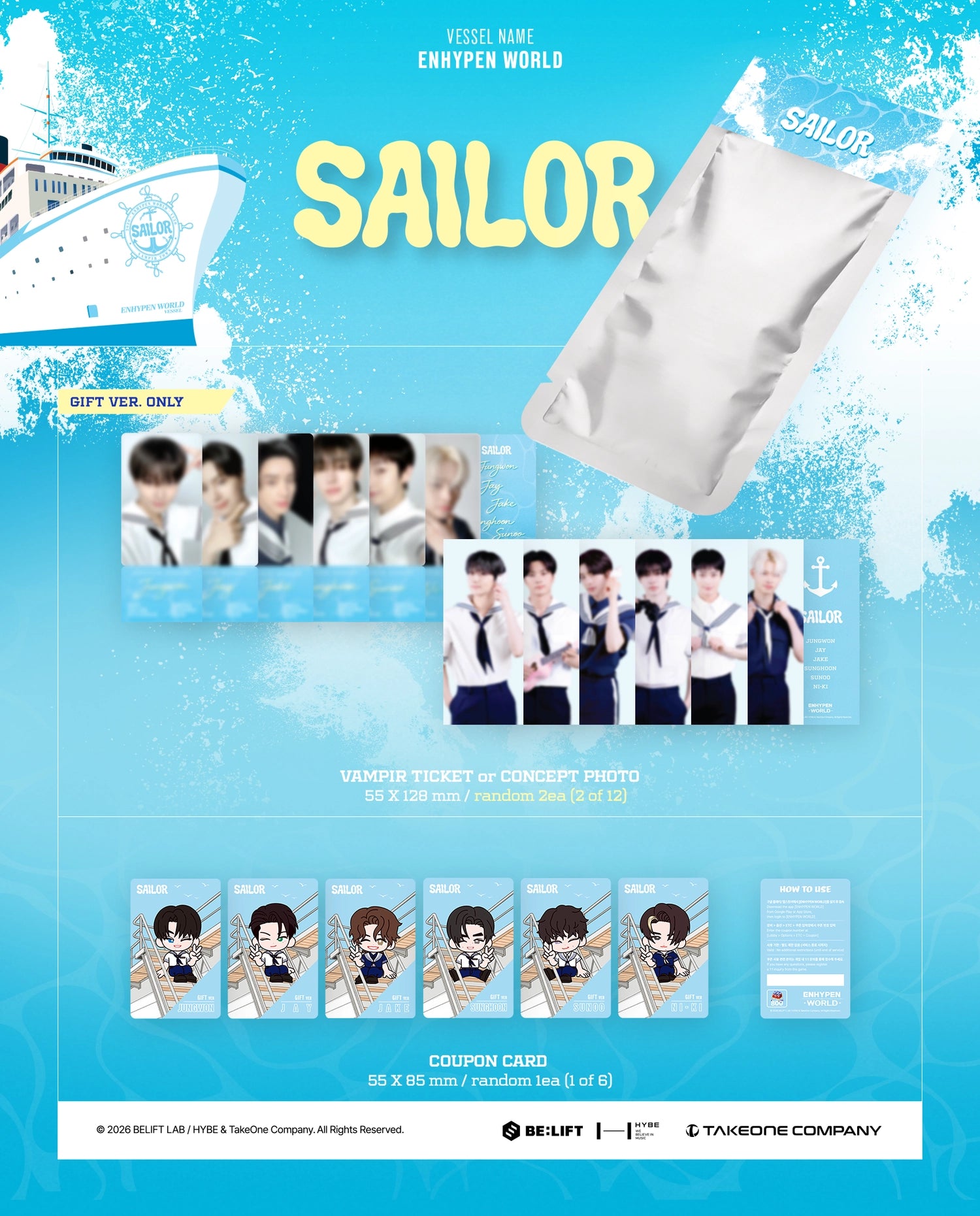 ENHYPEN - WORLD COUPON CARD COLLECTION (SAILOR GIFT VER.)