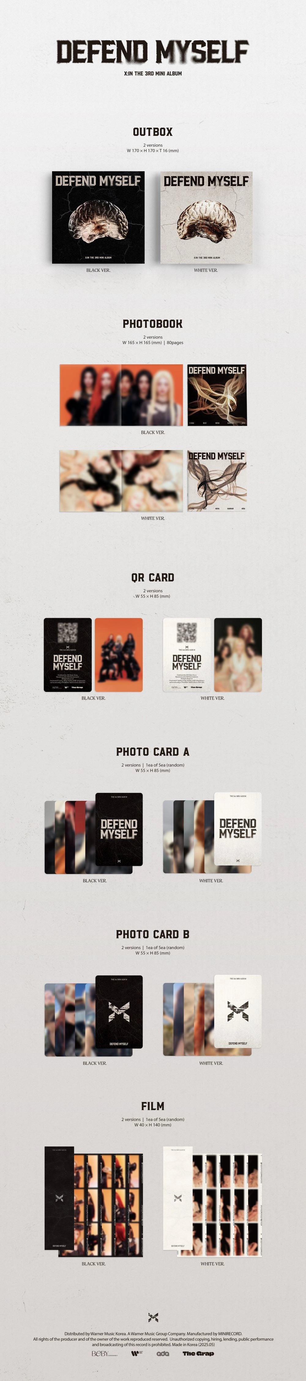 X:IN 3RD MINI ALBUM - DEFEND MYSELF (PHOTOBOOK PLATFORM VER.)