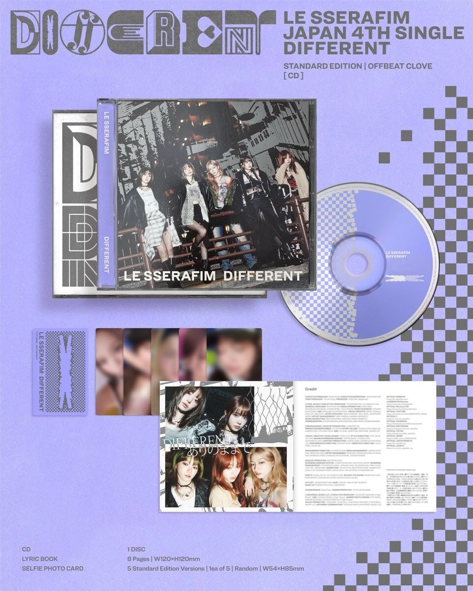 LE SSERAFIM JAPANESE ALBUM - JAPAN 4TH SINGLE - DIFFERENT (STANDARD VER.)