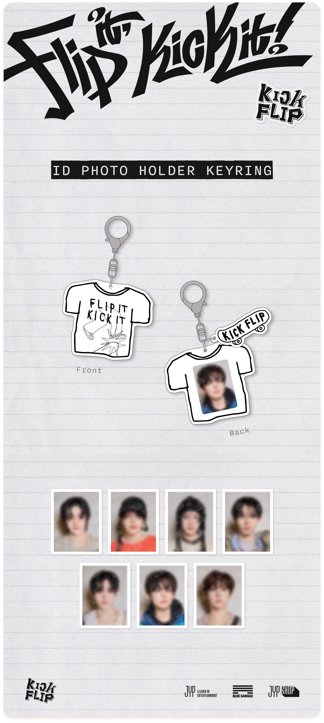 KickFlip - [Flip it, Kick it!] POP-UP STORE MD ID PHOTO HOLDER KEYRING