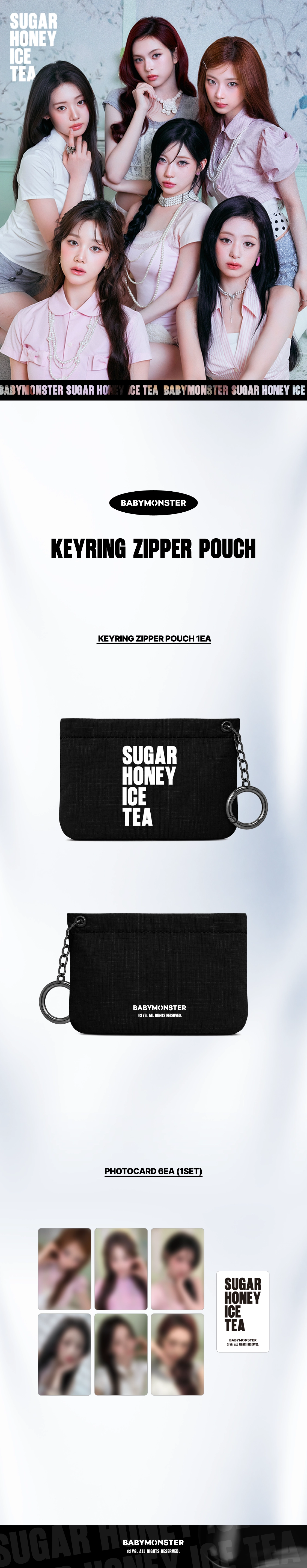 BABYMONSTER - [SUGARHONEY] KEYRING ZIPPER POUCH