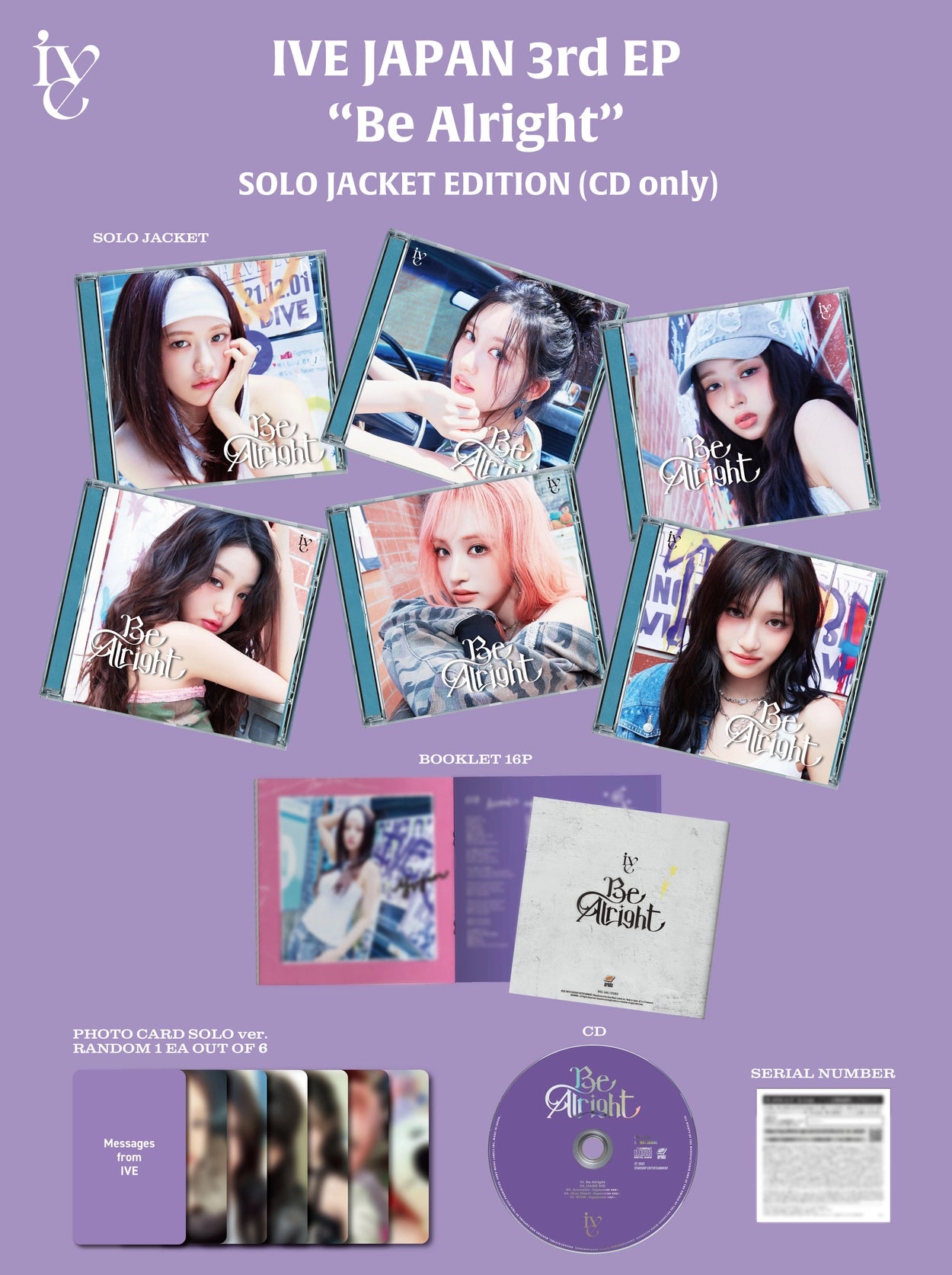 IVE JAPANESE ALBUM - BE ALRIGHT (SOLO JACKET VER.)