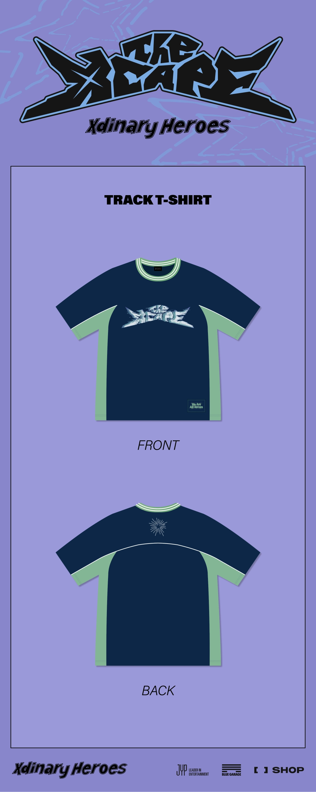 XDINARY HEROES - TRACK T-SHIRT - THE XCAPE