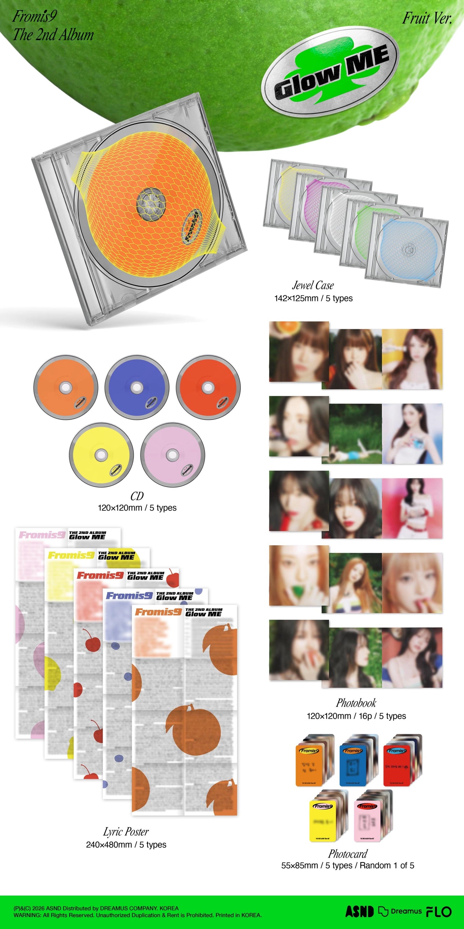 FROMIS_9 2ND ALBUM - GLOW ME (FRUIT VER.)