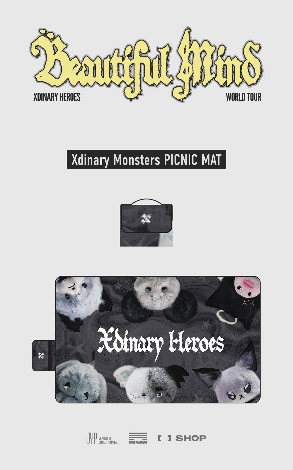 XDINARY HEROES - XDINARY MONSTERS PICNIC MAT - BEAUTIFUL MIND