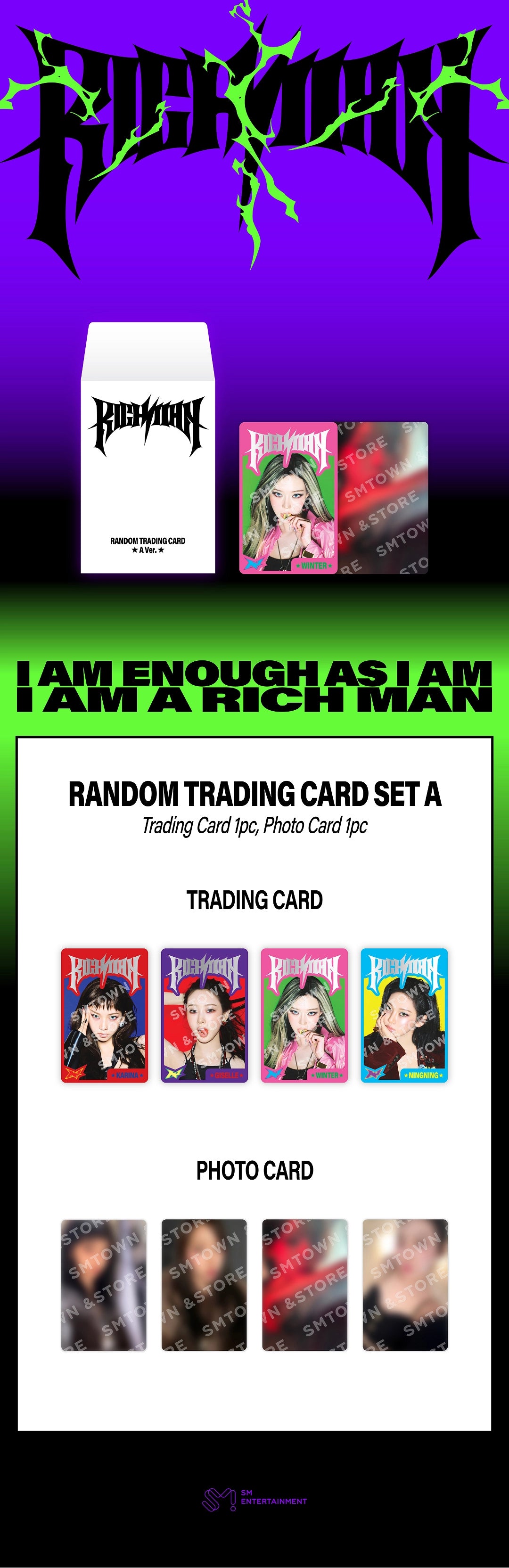 AESPA - 2025 AESPA WEEK [RICH MAN] RANDOM TRADING CARD (A VER.)